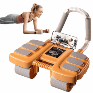 Abdominal Wheel Roller abs Workout Equipment Machine for Gym Automatic Rebound Elbow Support Fitness Sports With Phone Holder - Image 5