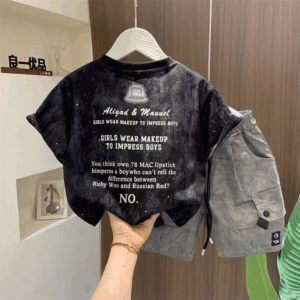 Children Boutique Summer Outfits 2025 New Boys Short Sleeve Hat Zipper T-Shirt And Pocket Shorts 2pcs Fashion Set Kid Sport Suit - Image 2