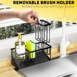 Self-draining Sink Shelf Stainless Steel Kitchen Sink Caddy Drain Rack Soap Sponge Holder Drainer for Kitchen Sink Organizer - Image 5