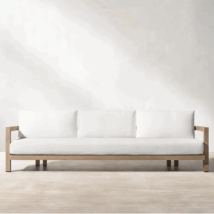 Furniture Backyard Outdoor Teak Garden Sofa Set with Cushions - Image 3