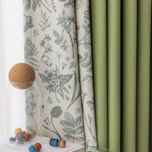 Cream Style Beige Living Room Curtain Floral Pattern Bedroom Blackout Curtain Sunscreen Home Decor Curtains Creative Art Curtain - Image 5