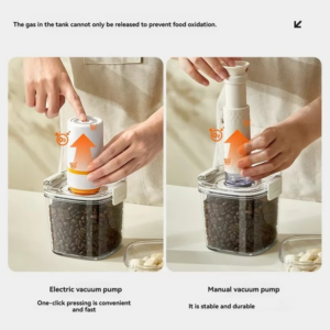 Plastic Vacuum Sealed Jar Electric Coffee Vacuum Container Kitchen Food Cereal Candy Storage Box Fresh Coffee Bean Jar - Image 6