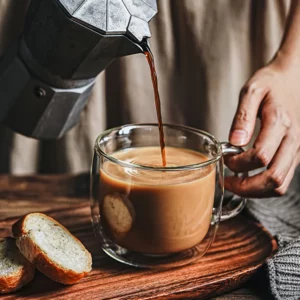 Double Walled Glass Coffee Mugs with Handle, Insulated Layer Large Cup for Tea Beer Cappuccino - Image 3