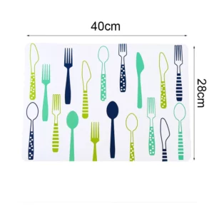 2/4PCS Placemats PVC Table Mat Kids Tableware Cartoon Dining Table Disc Pads Coasters Napperon Plate Bar Tapete de lugar 40*28cm - Image 6