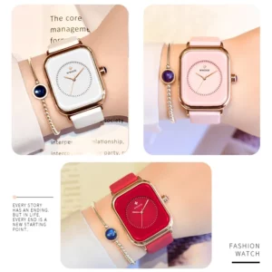 WWOOR Luxury Brand Watches For Women Fashion Square Purple Ladies Quartz Wristwatch Waterproof Silicone Band Relogio Feminino - Image 6