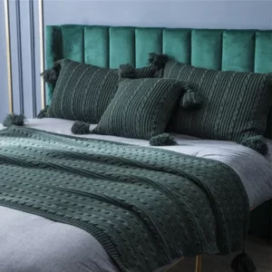 ins knitted woolen blanket simple shawl casual take towel model room pillow pillowcase cover blanket - Image 5