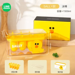 Line Friends Ice Tray Ice Box Anime Brown Ice Popsicle Mold Cartoon Sally Ice Cream Ice Storage Box Gift Cute Kitchen Frozen Ice - Image 4