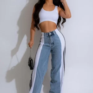 Wide Leg Jeans Cargo Pants Sexy Women High Waist Elegant Streetwear Denim Casual Straight Trousers - Image 6