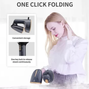1470W Electric Foldable Handheld Ironing Steamer,120ml Water Tank,30s Rapid Steam Out,Portable Lightweight For Travel - Image 4