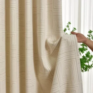 French Thickened Chenille Cream Style Curtains Modern Simple Blackout Curtains for Living Dining Room Bedroom Customization - Image 4