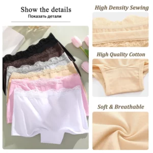 Women's Panties Seamless Sports Wavy Edge Silk Satin Boxers Underwear Female Lovely Briefs Cozy Lingerie Intimate Underpants - Image 3