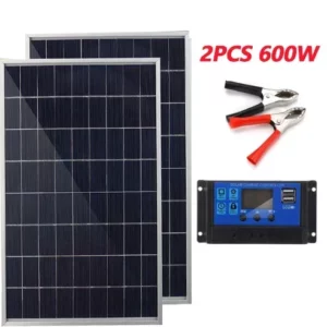 300W Solar Panel Kit Complete 12-18V Polycrystalline Power Portable Outdoor Rechargeable Solar Cell Solar Generator for Home - Image 4