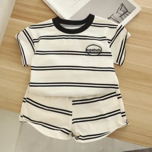 Children Clothing mother Kids Clothes Children's Sets Boys T-shirt Shorts Summer Cotton Short sleeve fashion Suit2PCS - Image 3