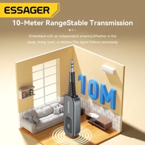 Essager Bluetooth 5.1 Audio Receiver Transmitter 3.5MM 3.5 AUX With Mic Stereo Music Wireless Adapter For PC TV Car Speakers - Image 5