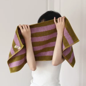 Retro Striped Pure Cotton Beach Bath Towel Absorbent Bathroom Towel Home Hotel Outdoor Comfortable Towels Hand Towel Ladies - Image 2