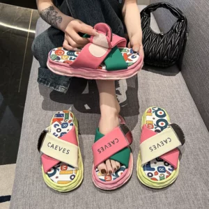 2024 Korea Style Fashion Beach Slippers Cross-strap Female Rome Sandal Platform Buckle Summer Shoes Woman Sandalias Footwear - Image 2