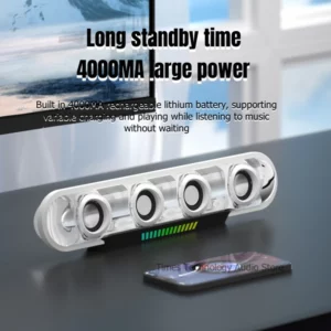 SOAIY Computer Audio Desktop Crystal Music E-sports Games Sound Box Pickup Colorful Lights Portable Wireless Bluetooth Speakers - Image 2