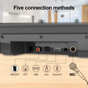 New Arrival 80W Power 2.1 CH Wireless Bluetooth Sound Blaster Speakers TV Echo Wall Home Theatre Soundbar Subwoofer with Remote - Image 3