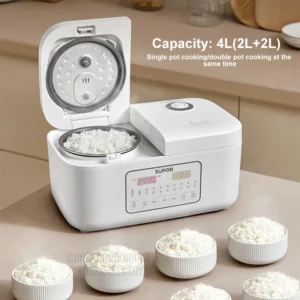 SUPOR Dual Control Rice Cooker Double Gallbladder Multifunctional Electric Cooker 4L Multicooker Appliances Cooking Pot For Home - Image 3