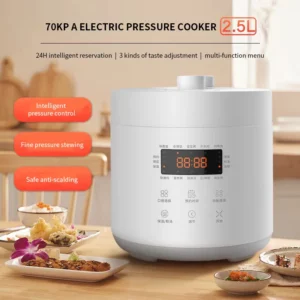 110V Japanese Style Smart Rice Cooker 3L household small intelligent electric pressure cooker 220v non-stick inner liner white - Image 2