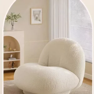 OLEVO Cloud Lazy Sofa Chair Lamb Fleece Fabric Soft And Delicate Breathable And Not Stuffy Suitable For Multiple Scenarios - Image 3