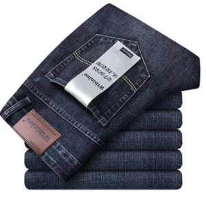 Wthinlee New Business Men's Jeans Casual Straight Stretch Fashion Classic Blue Black Work Denim Trousers Male Brand Clothing - Image 6