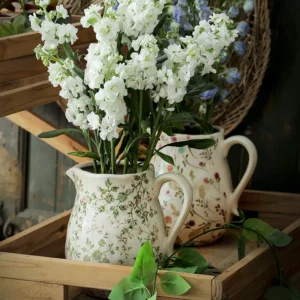 Kettle Ceramic Vase Decoration Living Room Flower Arrangement Hydroponic Ware French Style Retro Pastoral Style Advanced Sense - Image 4