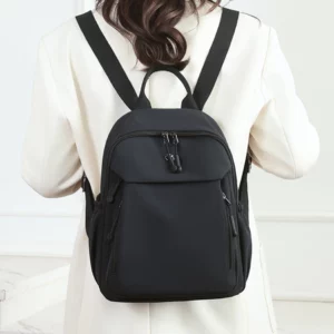 New High Quality Nylon Women Back Pack Solid Color Waterproof Travel Backpack Casual School Bags Girls Shoulder Bag Sac A Dos - Image 3