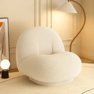 OLEVO Cloud Lazy Sofa Chair Lamb Fleece Fabric Soft And Delicate Breathable And Not Stuffy Suitable For Multiple Scenarios - Image 2