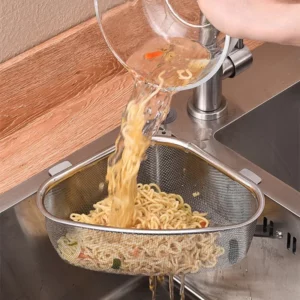 Kitchen Sink Drain Basket Stainless Steel Triangle Water Basin Strainer Food Debris Waste Drainier Storage Organizer for Home - Image 2