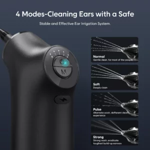 4 Pressure Modes Electric Ear Cleaner Kit EarWax Removal Health Care Water Irrigation Ear Washer for Adults Child Ear Cleaner - Image 2