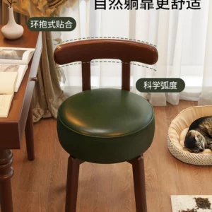 Bedroom Dressing Chair Solid Wood Cloakroom Makeup Chair Study Desk Study Chairs Computer Chair Entrance Shoe Benchs - Image 6