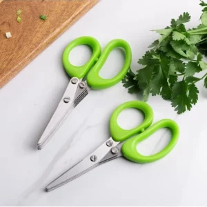 1PC Multi-Functional Stainless Steel 3/5 Layer Kitchen Scissors Pepper Shredded Chopped Scallion Cutter Laver Cut Cooking Tool - Image 2