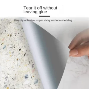 10M Marble Kitchen Oil-Proof Film Waterproof Self-adhesive Wall Tile Sticker Moisture-Proof Countertop Cabinet Cover Wallpaper - Image 3