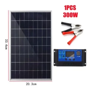 300W Solar Panel Kit Complete 12-18V Polycrystalline Power Portable Outdoor Rechargeable Solar Cell Solar Generator for Home - Image 5