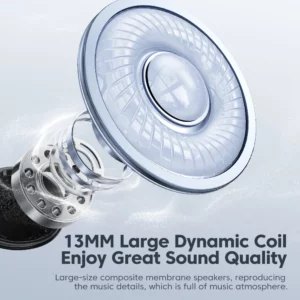 Toocki Bluetooth 5.4 ANC Wireless Earphones IPX4 Waterproof 65dB Noise Cancellation 13mm Dynamic HIFI ENC Headphone with Mic - Image 3