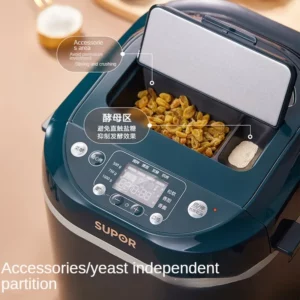 SUPOR Automatic Bread Maker with Large Capacity for Home Use and Dough Kneading Multifunctional with Intelligent Fruit Feeder - Image 4