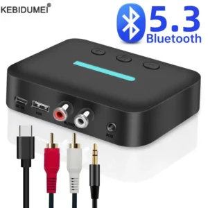 USB Bluetooth 5.3 Audio Receiver Adapter Wireless Stereo Music 3.5mm AUX R/L RCA Support U-Disk Playback For Desktop Speaker Amp - Image 1