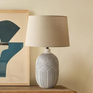 Wabi-sabi Table Lamp, Bedhead and Bedroom Decorative Light Fixture, Villa Retro Living Room Decoration Ceramic Table Lamp - Image 3