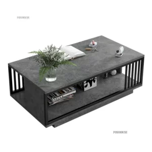 Italian Coffee Table Minimalist Square Nordic Tea Side Table Living Room Furniture Home Hotel Decor Modern Center Tables - Image 2