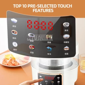 Intelligent Rice Cooker 2L Visual Glass Multi Cooker Household Portable Panela Elétrica De Arroz Multifunctional Rice Cooker - Image 4