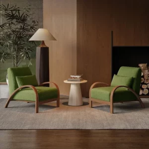 Simple lamb wool single sofa chair living room balcony - Image 3
