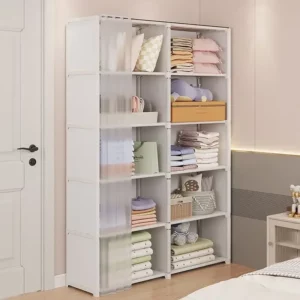 Open Closets Storage Locker Armoire Wardrobe Closet Folding Clothes Cabinet Dressing Rooms Dressers Bedroom Furniture Assembly - Image 2