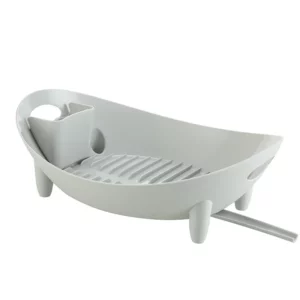Dish Drying Rack Oval Shaped Drainer Plate Bowl Cutlery Storage Container with Utensil Holder Vegetable Basket Kitchen Container - Image 5