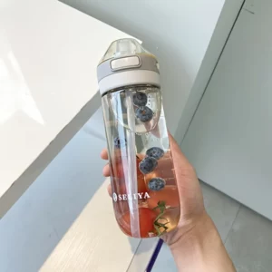 500ml Transparent Plastic Straw Water Cup,Portable Anti-fall Scale Sports Water Bottle,Suitable for Outdoor Sports, Activities - Image 5