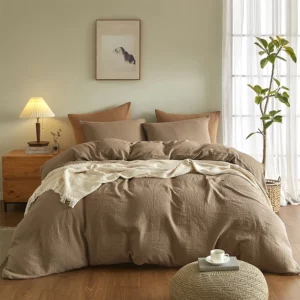 Customization 100% Cotton Gauze Duvet Cover Set drap de lit 3 Piece Bedding Set Close Skin Soft Quilt Double Muslin Duvet Covers - Image 2