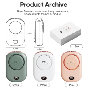 Portable Hanging Neck Fan Mini Cooling Waist Fans Bladeless USB Rechargeable Sports Cooler Fan For Outdoor Sports Travel - Image 6