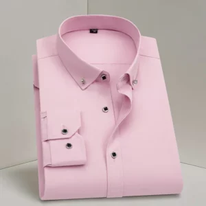 39-44 men's long sleeved shirt, business dress, leisure, professional decoration, new style work clothes, versatile men's shirt - Image 4
