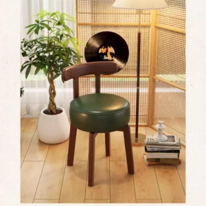 Bedroom Dressing Chair Solid Wood Cloakroom Makeup Chair Study Desk Study Chairs Computer Chair Entrance Shoe Benchs - Image 4