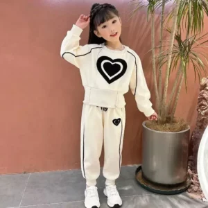 New Spring Autumn Girls Clothing Sets Kids Casual Sweatshirt+pant 2pcs Suit Tracksuit Child Outfit Sets Printing Sportswear 1-9 - Image 5